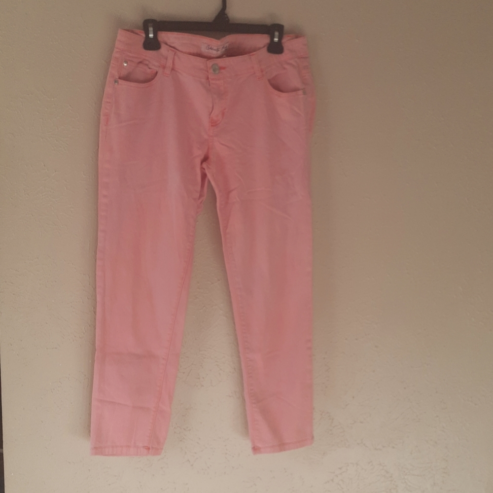 Celebrity Pink original denim Pastelneon coral color pants size(13)